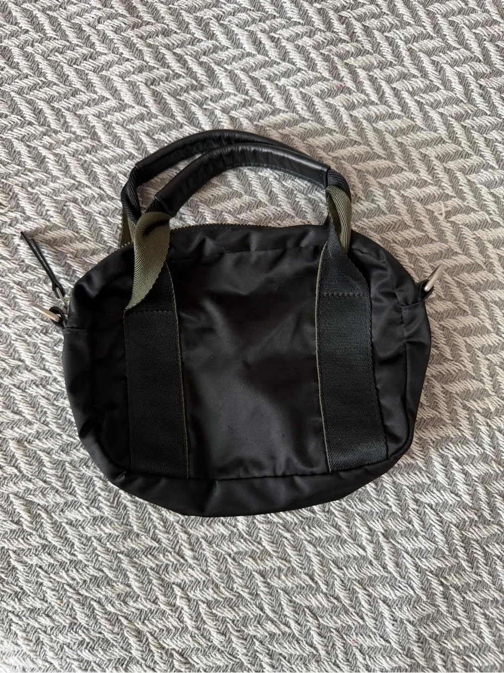 Timberland Black Crossbody Tote Bag with Metal D-Ring